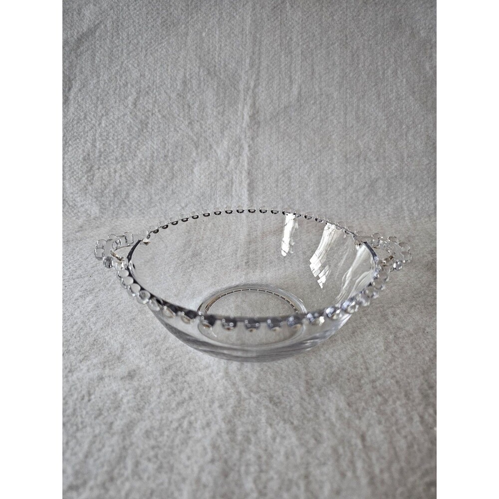 Imperial Glass Clear CANDLEWICK Bead Mayonnaise / Sauce Bowl